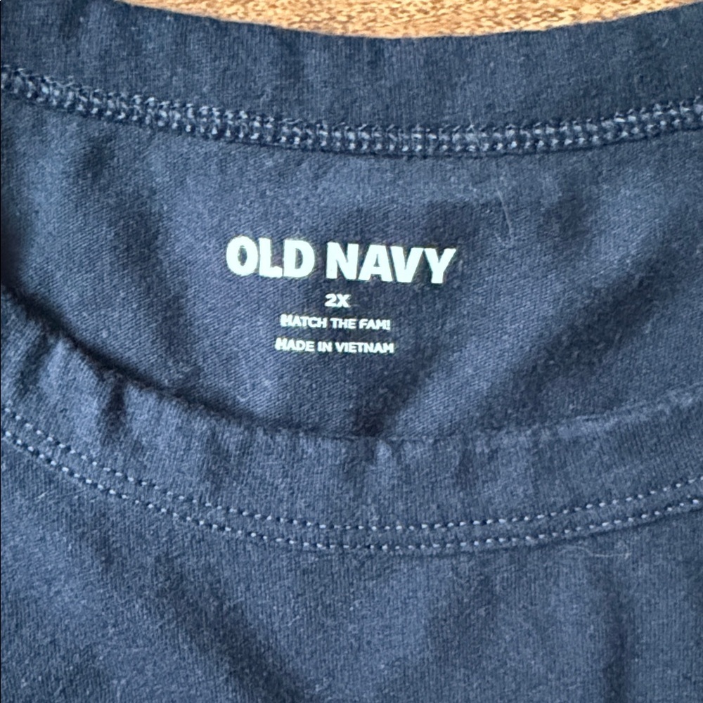 Old Navy Navy Blue Flag Graphic Tee - Picture 2 of 2